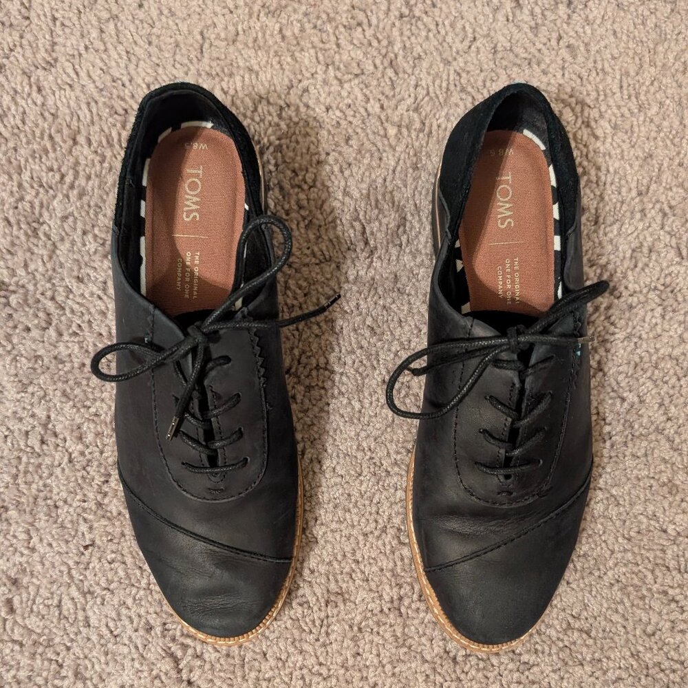 TOMS Black Oxfords